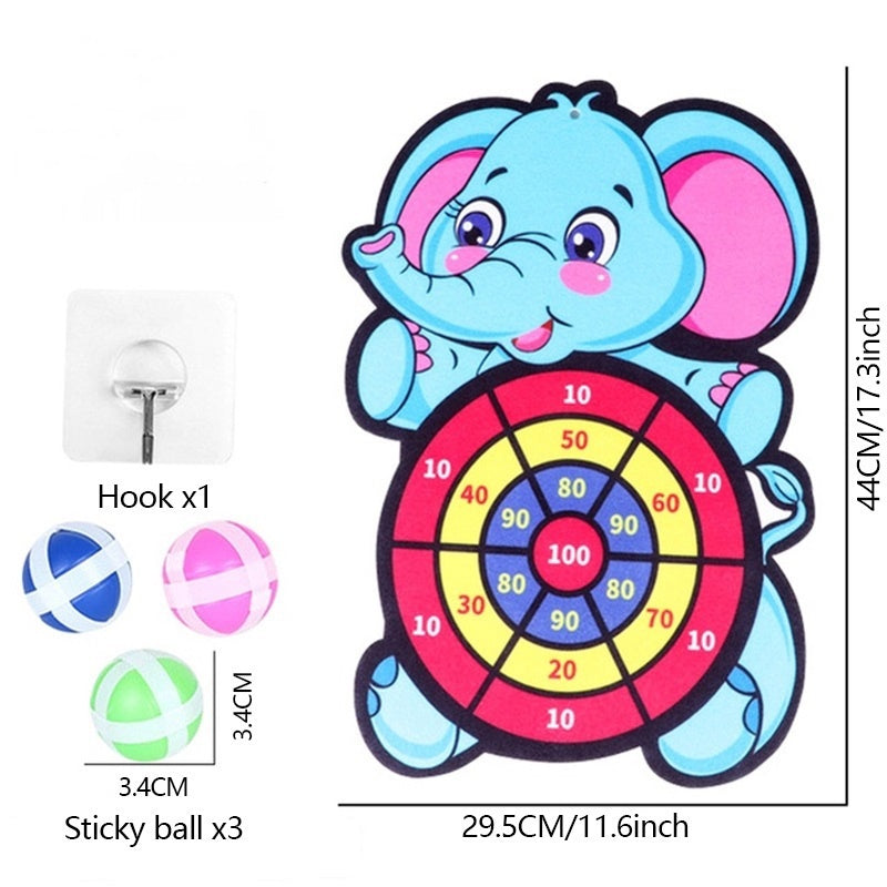 Mainan Edukasi Anak Lempar Bola Tempel Target Dart Ball
