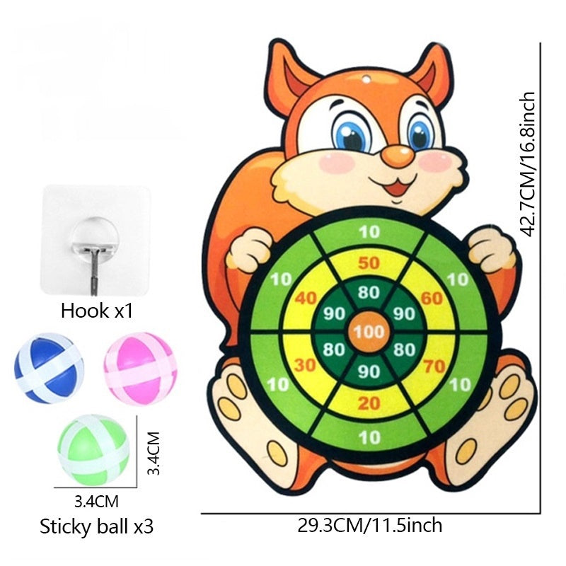 Mainan Edukasi Anak Lempar Bola Tempel Target Dart Ball