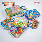 Mainan Edukasi Anak Puzzle Kayu Wooden Puzzle Kotak Besi 60pcs