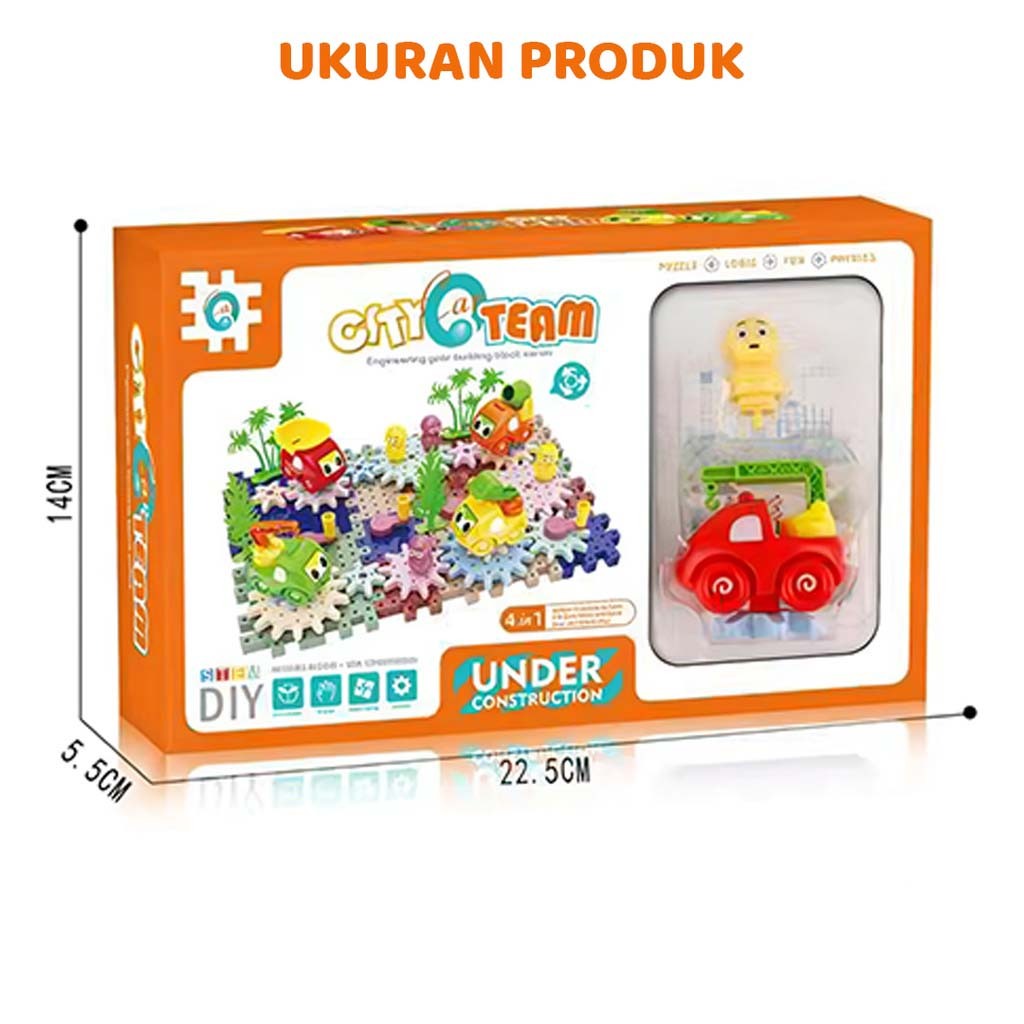 Mainan Edukasi Anak Puzzle DIY Building Blocks Bangunan Blok Edukasi