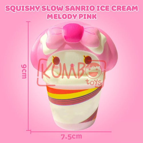 Mainan Edukasi Anak Squishy Slow SANRIO Ice Cream Stress Release Squeeze