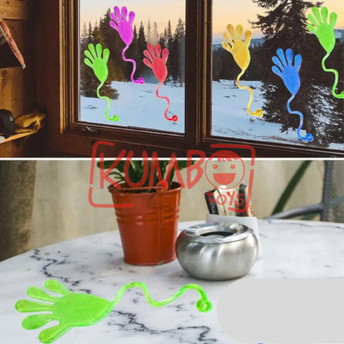Mainan Edukasi Anak Sticky Hand Jelly Tempel Tangan Palm Climbs Wall