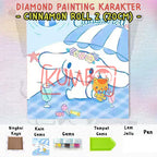 Mainan Edukasi Anak DIY Diamond Painting Karakter Canvas 20X20 Bingkai Kayu