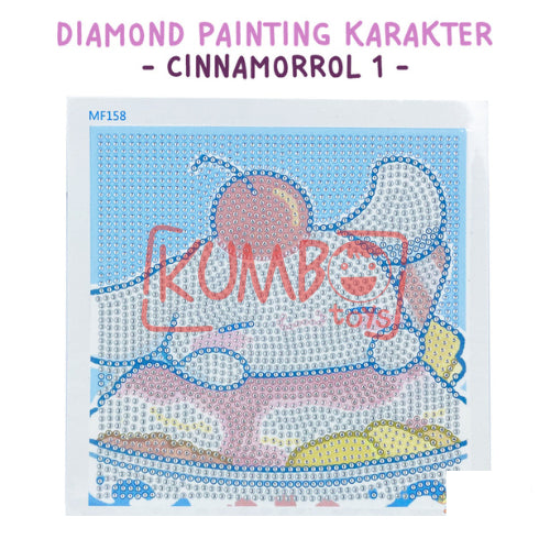 Mainan Edukasi DIY Diamond Painting Karakter Figura 18x18 Bingkai