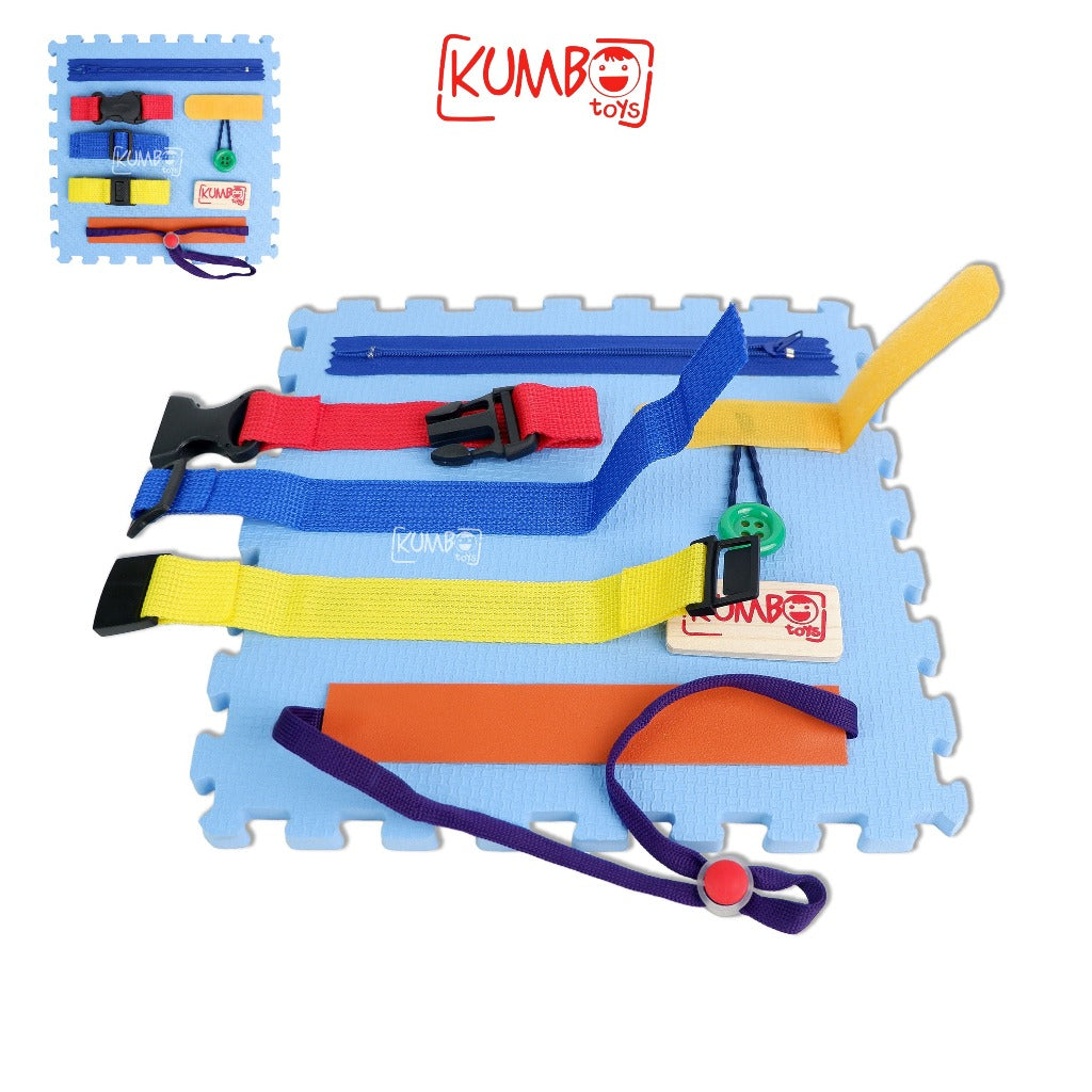 Mainan Edukasi Anak Busy Mat Fine Motor Montessori Play