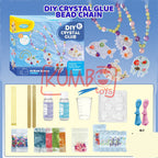 Mainan Edukasi Anak DIY Crystal Glue Manik Resin Aksesoris Gantungan Kunci