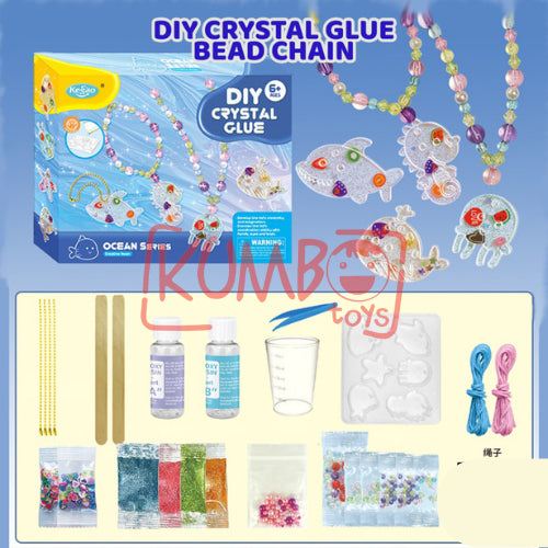 Mainan Edukasi Anak DIY Crystal Glue Manik Resin Aksesoris Gantungan Kunci