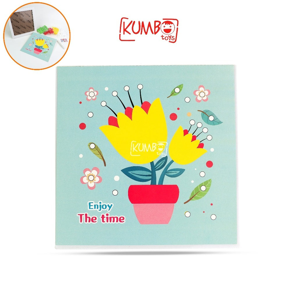 Mainan Edukasi Anak DIY Menempel Pompom Figura Art And Craft Frame