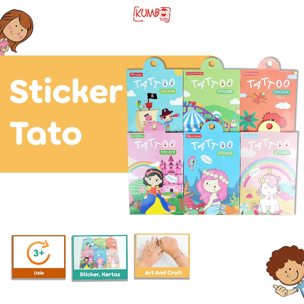 Mainan Tempel Anak Tattoo Stiker Anak