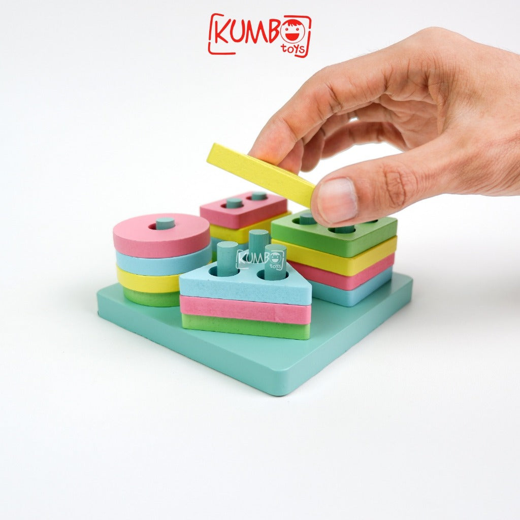 Mainan Edukasi Anak Puzzle Geometri Kotak