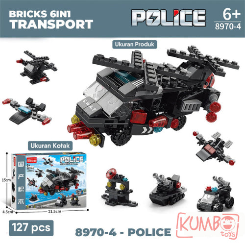 Mainan Edukasi Anak Bricks 6 In 1 Mainan Block