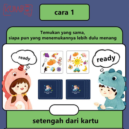 Mainan Edukasi Flash Card Crazy Flip Card Game Kartu Tebak Gambar
