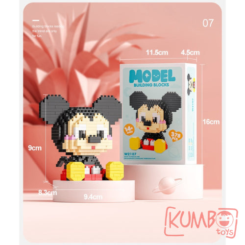 Mainan Anak Mini Block Model Karakter Kartun Lucu Balok Susun 3D Bricks