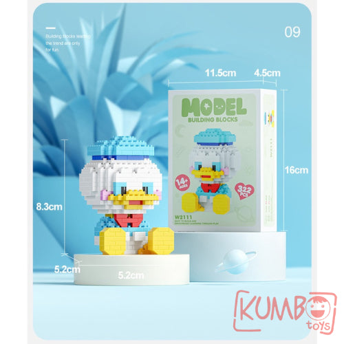 Mainan Anak Mini Block Model Karakter Kartun Lucu Balok Susun 3D Bricks