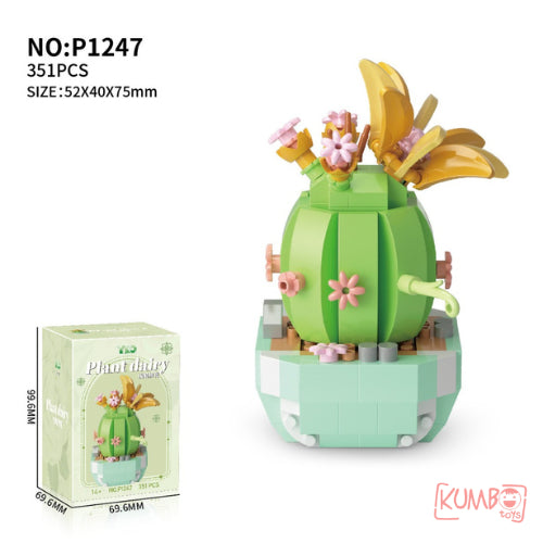 Mainan Edukasi Anak Bricks Plant Dairy 3D Blocks Bentuk Tumbuhan