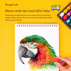 Mainan Edukasi Anak Deli Oil Pastel Krayon anak Bentuk Rocket Space Finder Tidak Mudah Patah Tidak Mengotori Tangan Free Sticker 72109-X