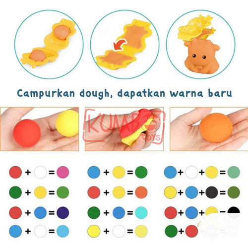 Mainan Edukasi Anak Play Dough Box Set 3D Pretend Play Edukasi Clay