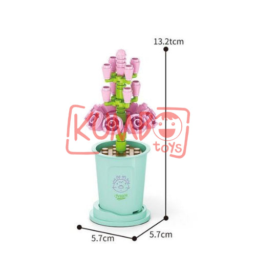 Mainan Edukasi Anak  BRICKS FLOWER Pot Bunga Mini Nano Blok Bouquet 3D Dekorasi