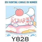 Mainan Edukasi Anak Painting Canvas By Number SANRIO KARAKTER