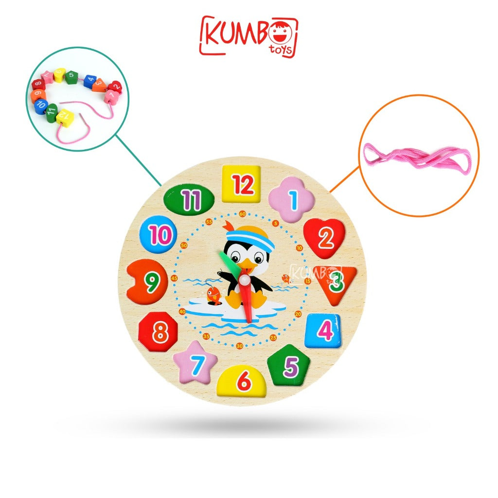 Puzzle Jam Digital Geometri Block Kayu