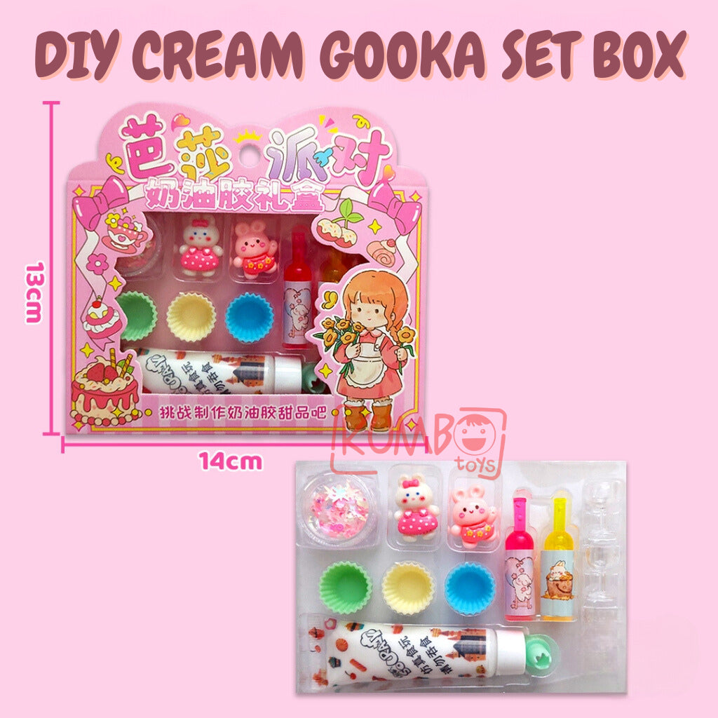 Mainan Edukasi Anak DIY Cream Gooka Guka Set BOX Clay Aksesoris Hiasan Akrilik Kerajinan