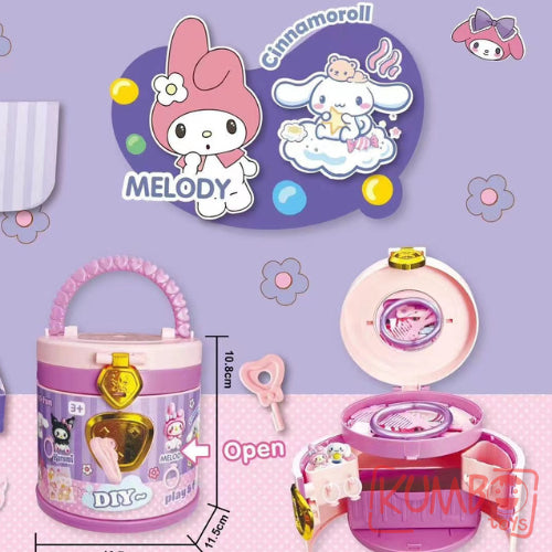 Mainan Edukasi Anak Pretend Play DIY Storage Handbag Tube Tas Tabung Sanrio