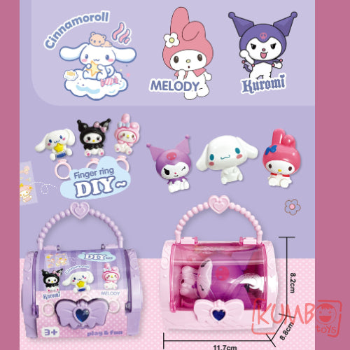 Mainan Edukasi Anak Pretend Play DIY Storage Box Tas Sanrio