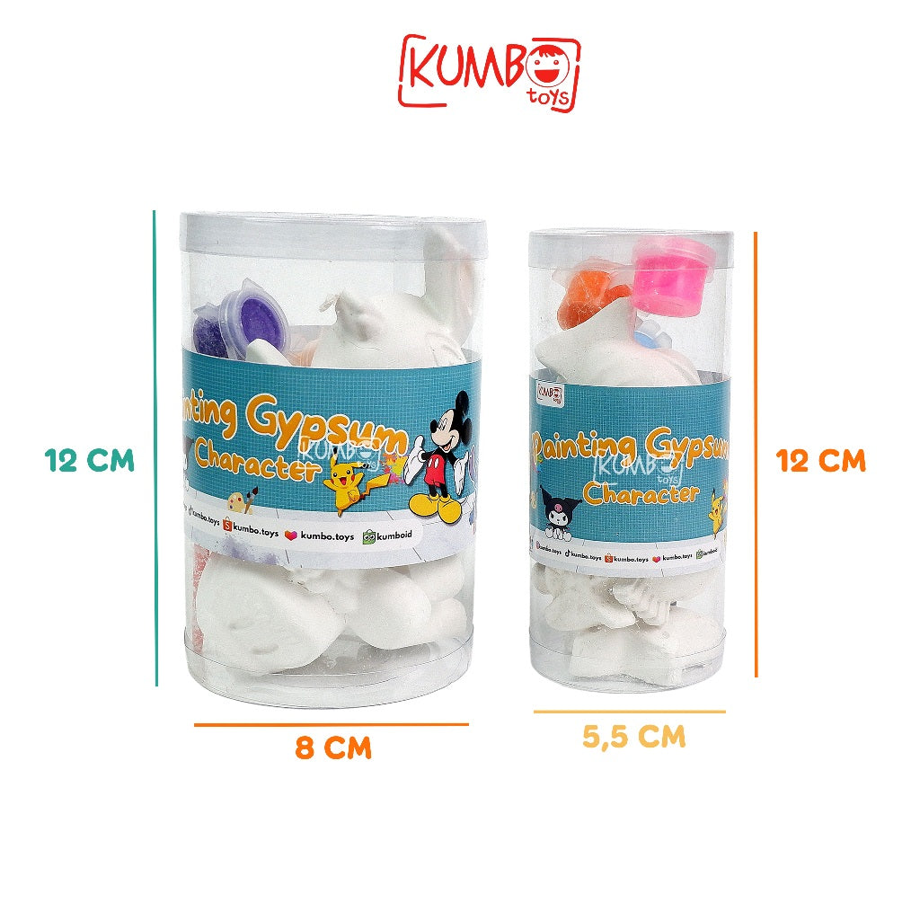 Mainan Edukasi Anak DIY Gypsum Souvenir Kemasan Tabung Plastik Mika Hampers Ulang Tahun