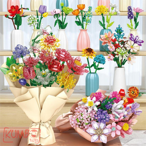 Mainan Edukasi Anak Bricks Flower Florist Plant Series High Quality Bricks