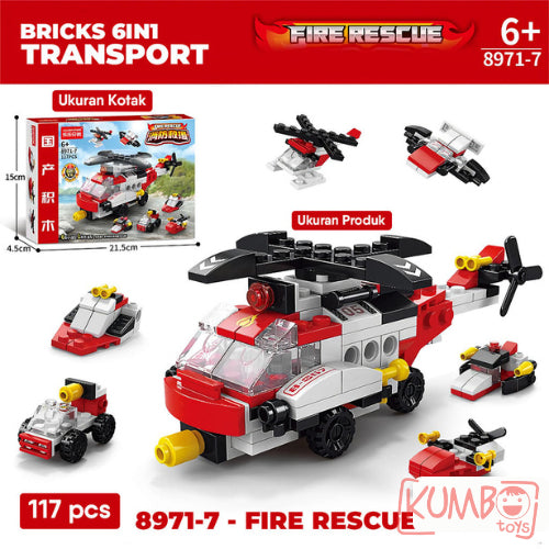 Mainan Edukasi Anak Bricks 6 In 1 Mainan Block