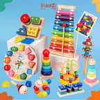 KUMBOTOYS Mainan Edukasi Anak Basic Shape Kayu Balok Geometri Puzzle 3D/Mainan Montesorri Anak