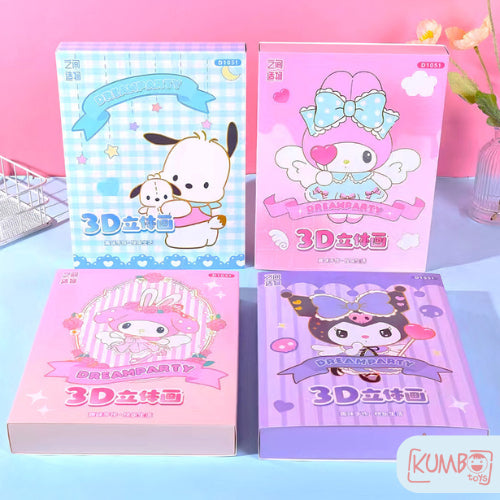 Mainan Edukasi Anak 3D BP Standing Painting With Frame Light Sanrio