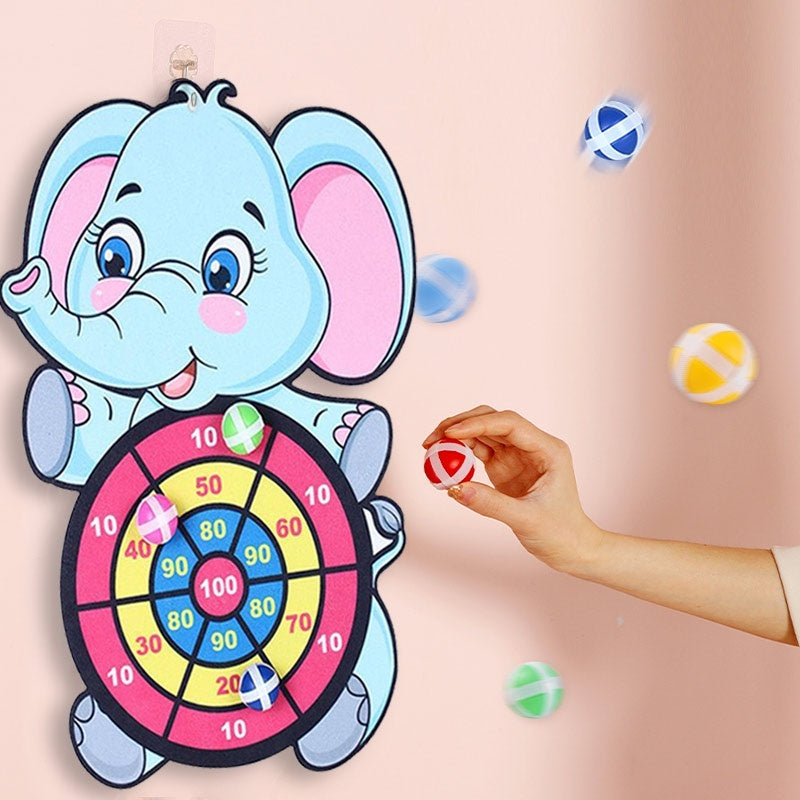 Mainan Edukasi Anak Lempar Bola Tempel Target Dart Ball