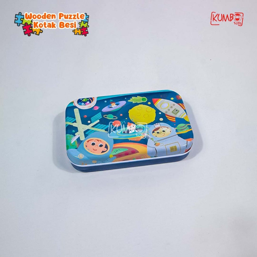 Mainan Edukasi Anak Puzzle Kayu Wooden Puzzle Kotak Besi 60pcs