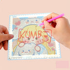 Mainan Edukasi DIY Diamond Painting Karakter Figura 18x18 Bingkai