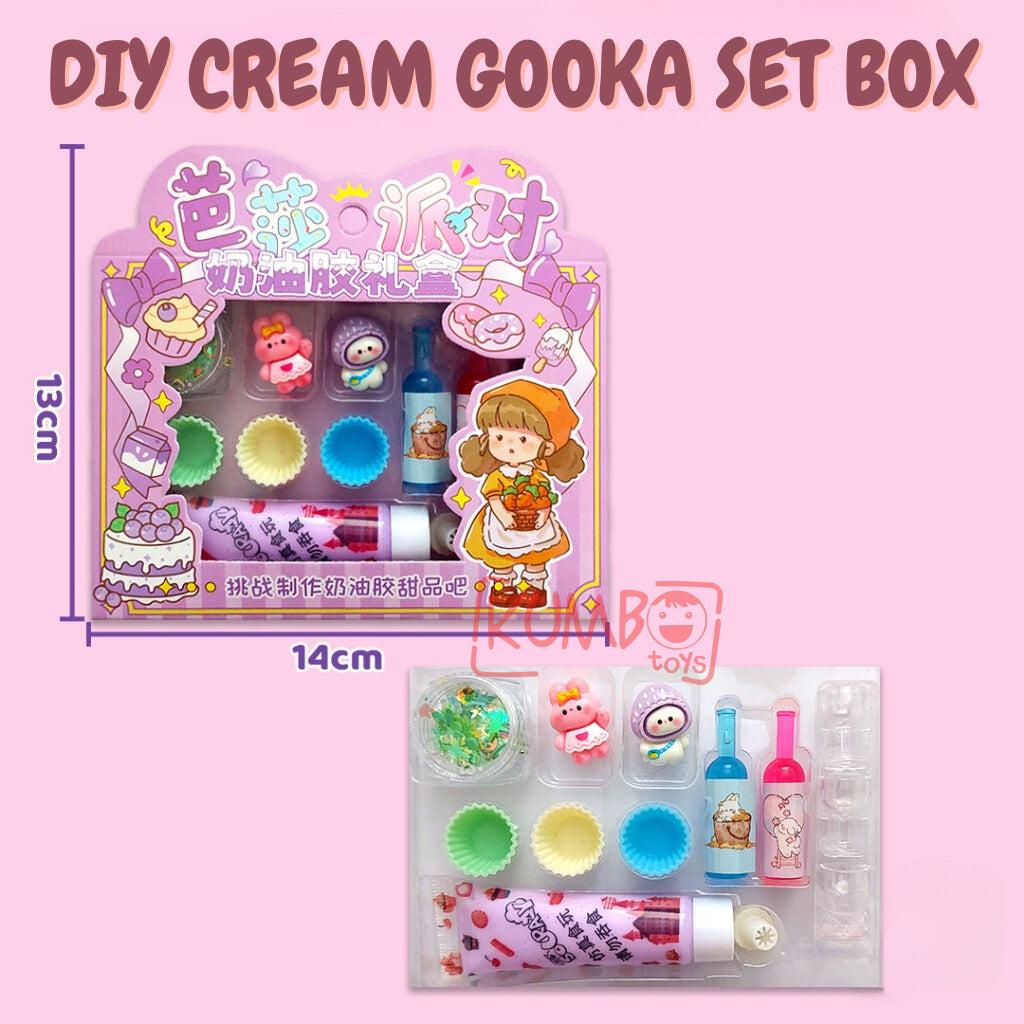 Mainan Edukasi Anak DIY Cream Gooka Guka Set BOX Clay Aksesoris Hiasan Akrilik Kerajinan