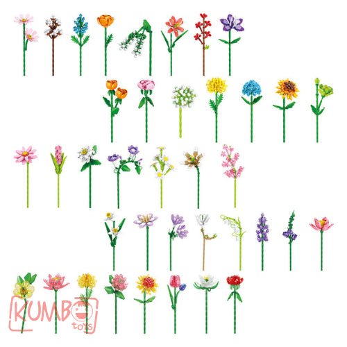 Mainan Edukasi Anak Bricks Flower Florist Plant Series High Quality Bricks