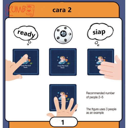 Mainan Edukasi Flash Card Crazy Flip Card Game Kartu Tebak Gambar