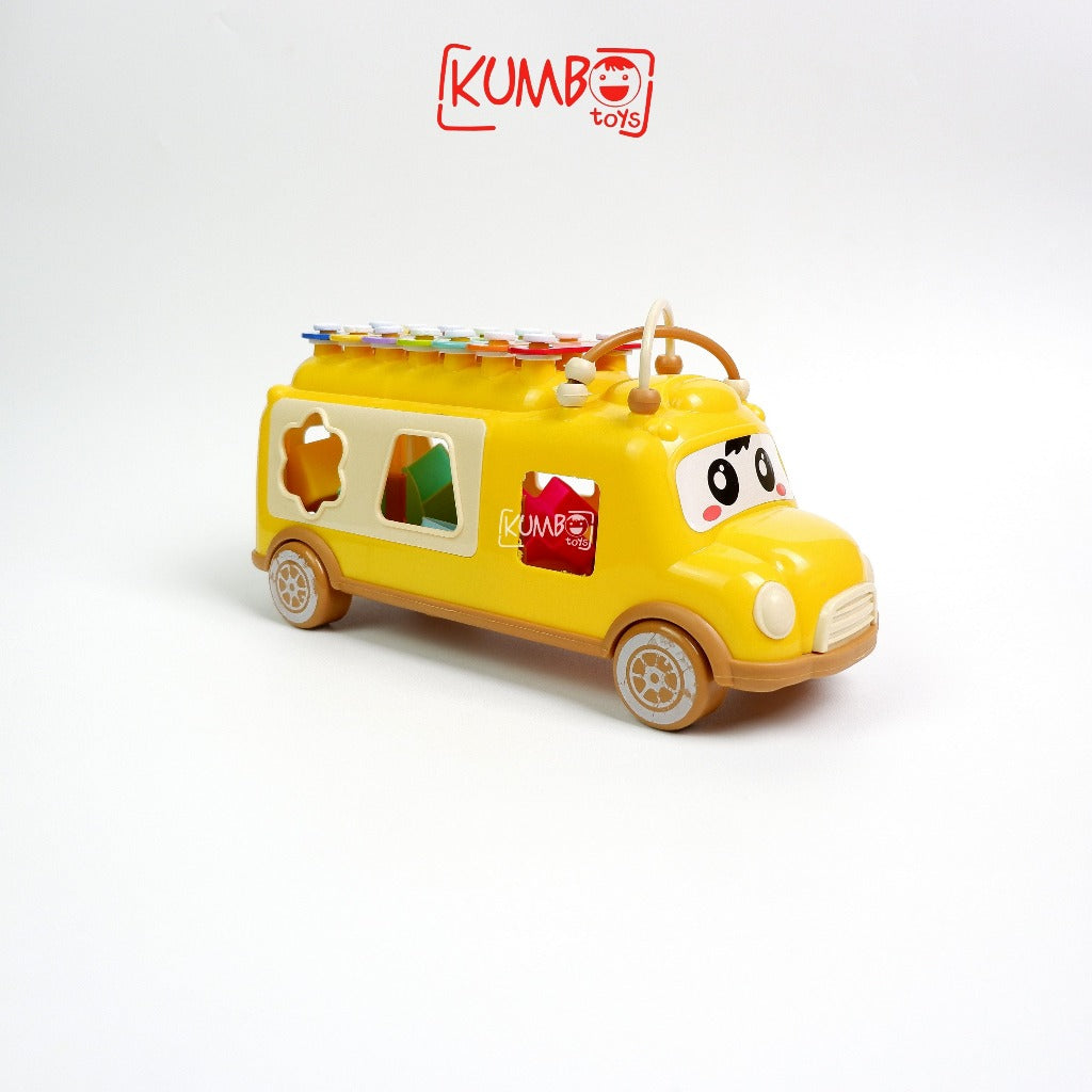 Mainan Edukasi Anak Mobil Happy Bus Xylophone Montessori play