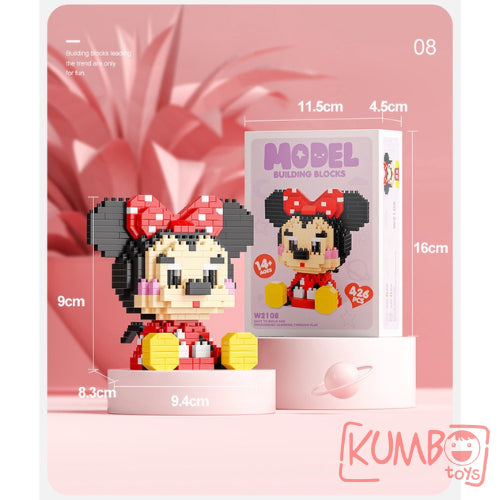 Mainan Anak Mini Block Model Karakter Kartun Lucu Balok Susun 3D Bricks