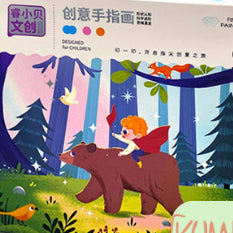 Mainan Edukasi Anak Finger Painting Coloring With Finger Lukisan Karakter Lucu