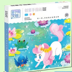 Mainan Edukasi Anak Finger Painting Coloring With Finger Lukisan Karakter Lucu