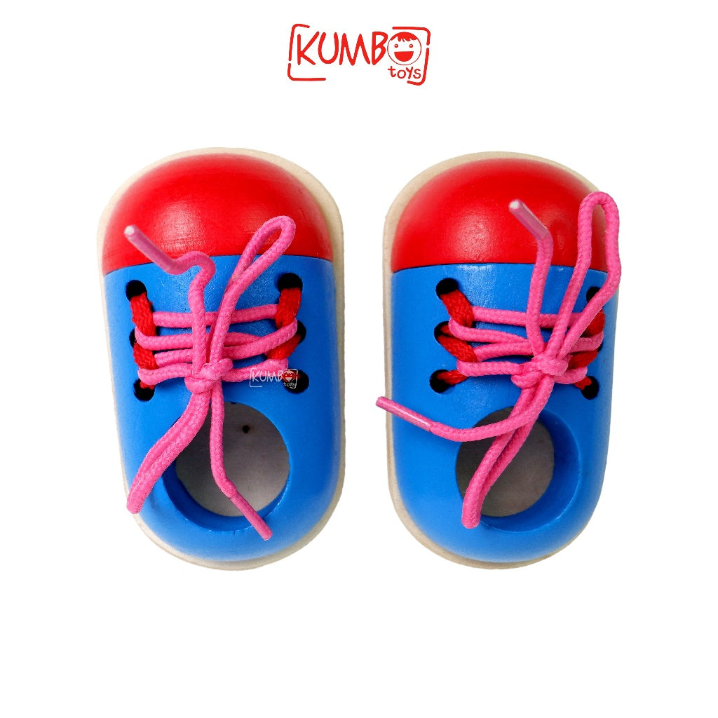 Mainan Edukasi Anak Lacing Shoe Mainan Montessori