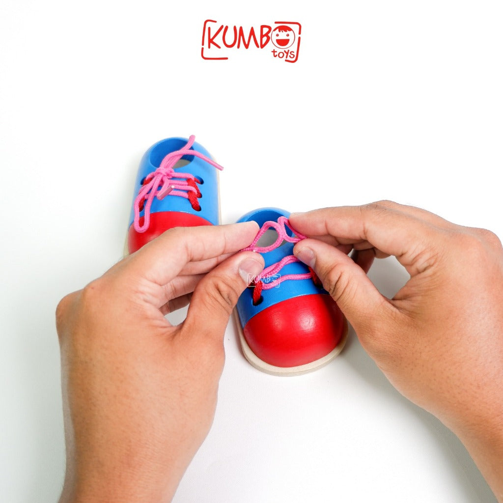 Mainan Edukasi Anak Lacing Shoe Mainan Montessori