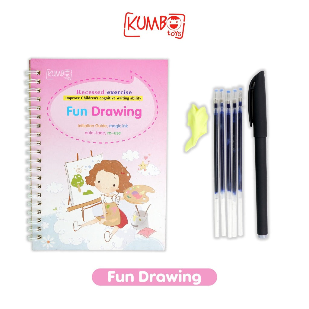 Buku Anak Belajar Menulis Pintar Ajaib Magic Book Angka Huruf English