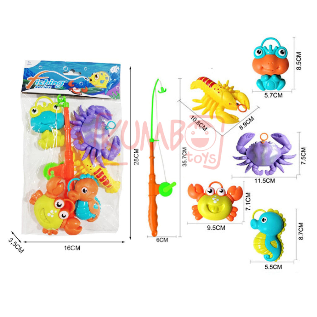 Mainan Edukasi Anak Fishing Set Kantong 6 Pcs Pancing Ikan