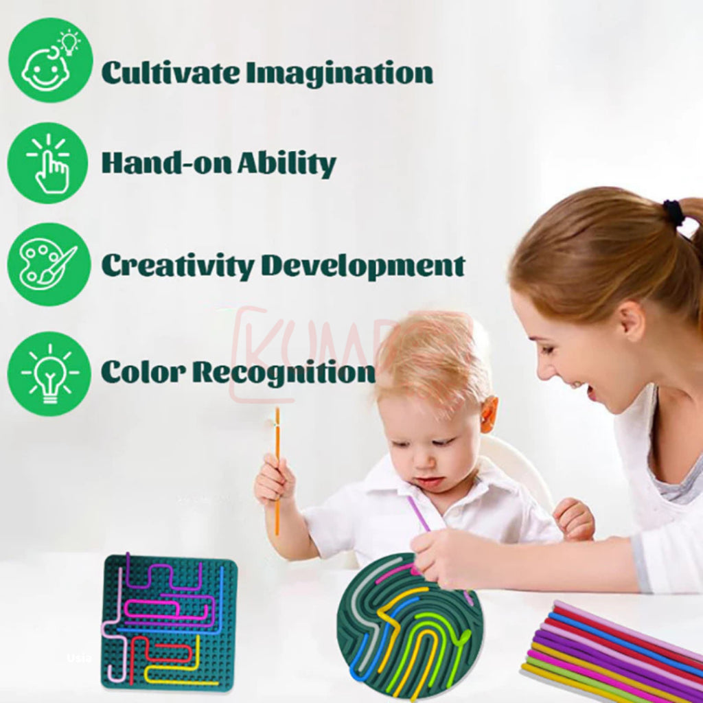 Mainan Edukasi Anak Papan Sensory Double Sided Papan Sensory Dua Sisi Fidget