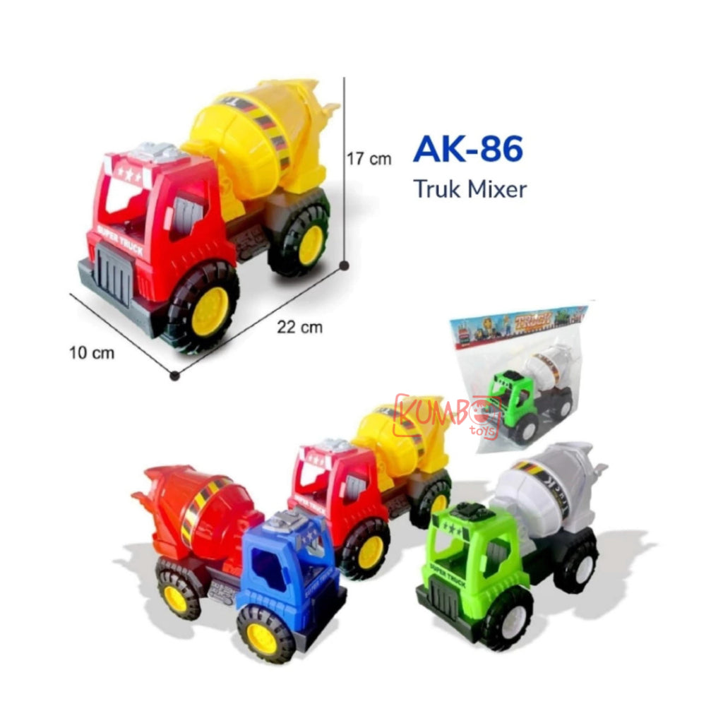 Mainan Edukasi Anak Mobil Truck Mixer Truk Molen