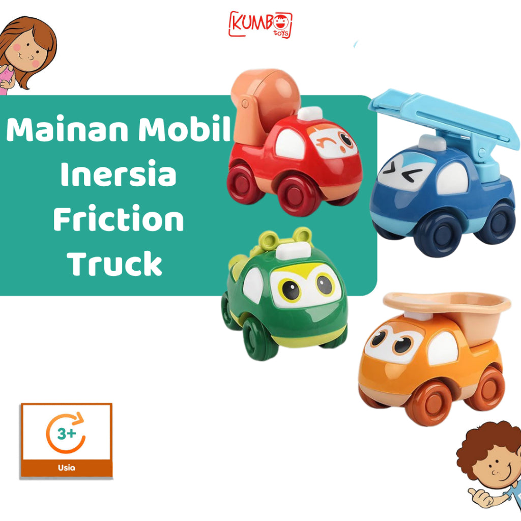 Mainan Edukasi Anak Inersia Friction Car Truck Mobil Truk