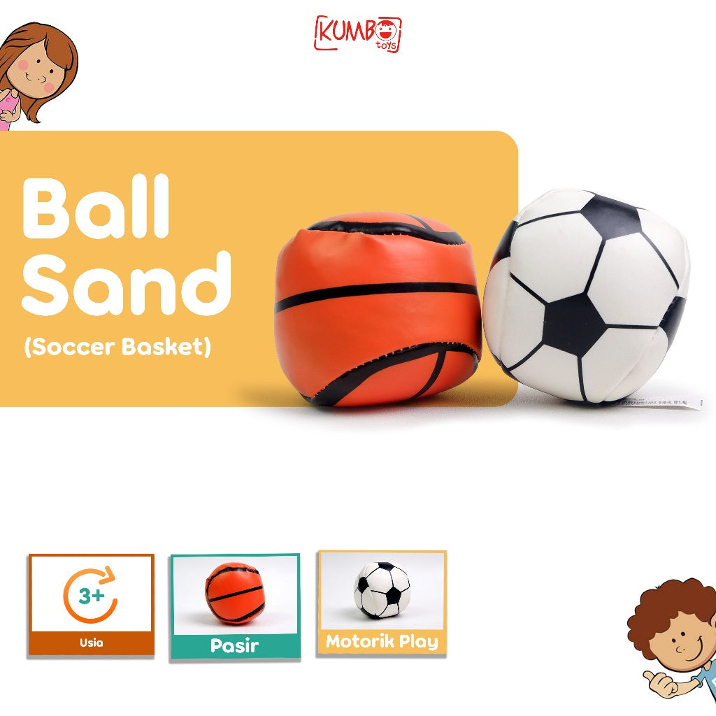 Mainan Edukasi Soccer Basket Ball Sand Bag